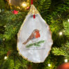 Robin appears oyster ornament
