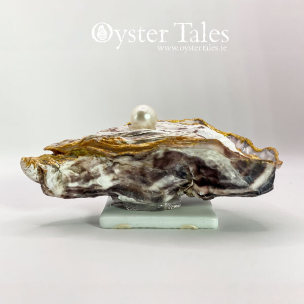 Lucky Irish Shamrock Ring/trinket dish made with Galway Bay Oyster.