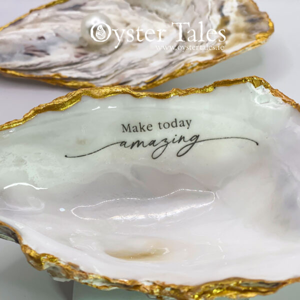 A real Galway Bay Oyster Shell Jewellery Dish