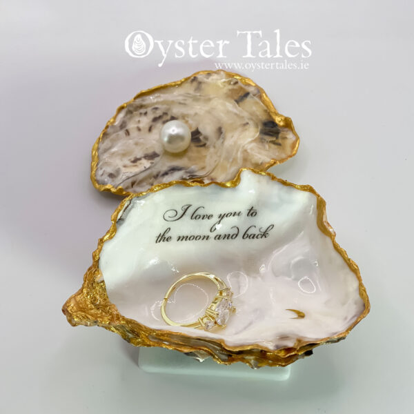 I love you to the moon and back. Real Irish oysters art