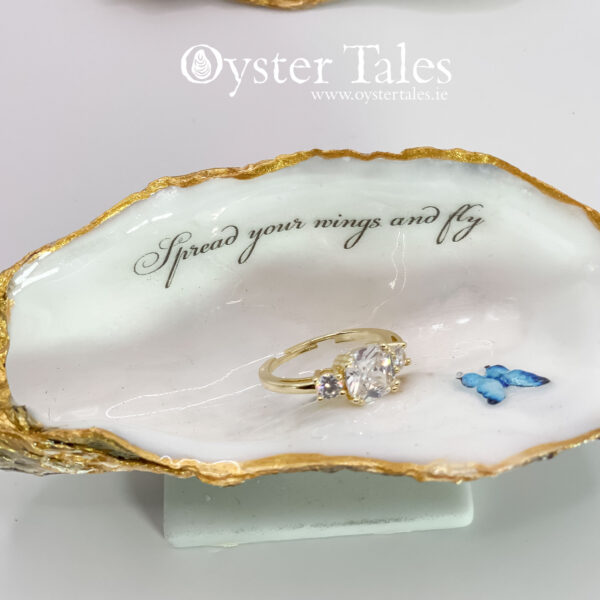 Spread your wings and fly- (Butterfly) - Oyster Ring/Trinket Dish
