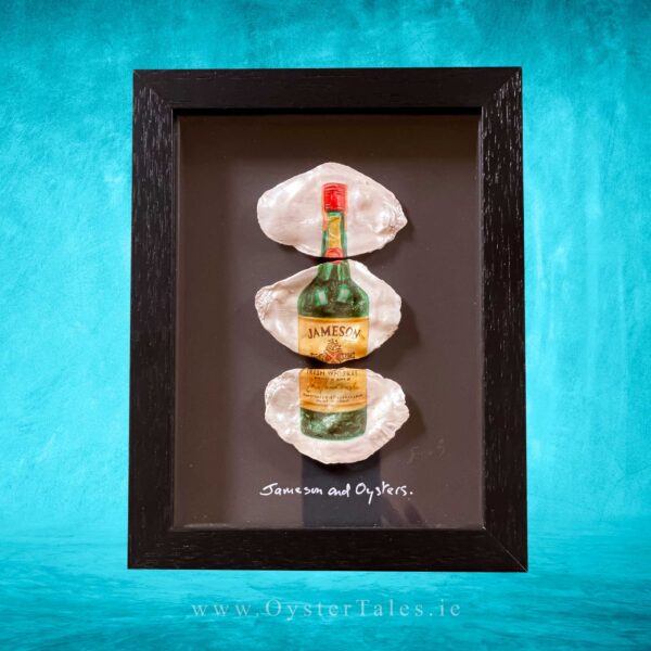 Jameson And Oysters. Real oyster shell artwork from the west coast of Ireland using Galway Bay Oyster shells.