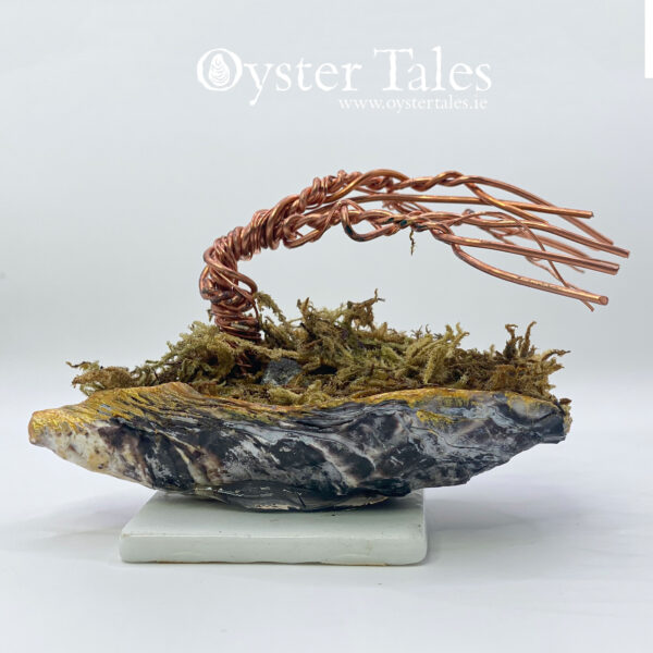 Oyster shell windy Tree sculpture.